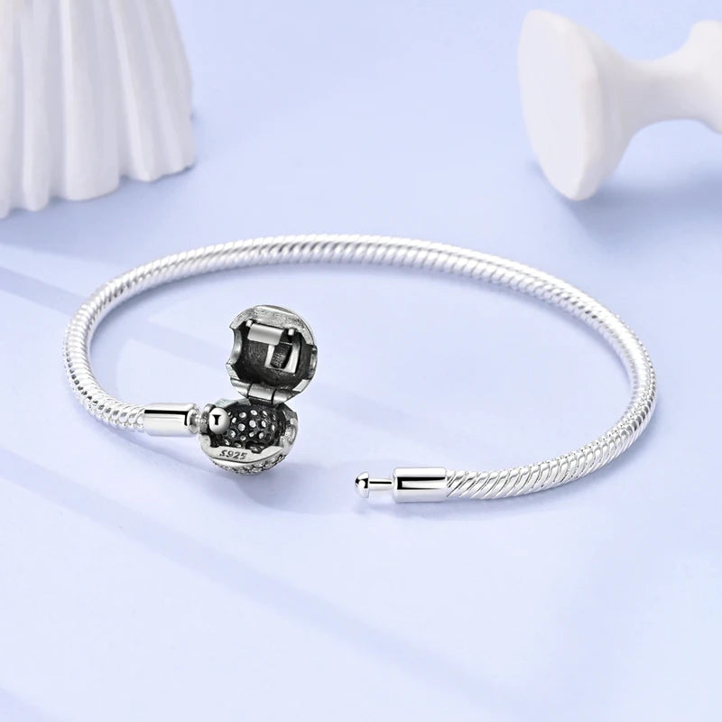 925 Sterling Silver Rainbow Leather Braided Bracelet | Eternal Love Stars & Moon Charm – DIY Women’s Beaded Jewelry Gift