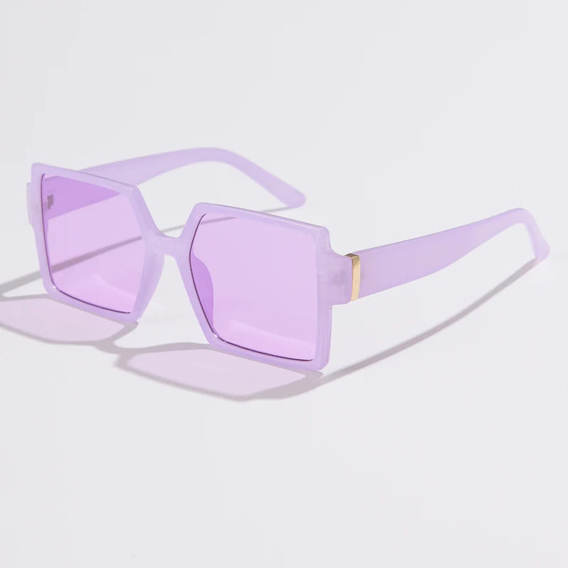 1/2pcs Vintage Large Frame Square Sunglasses for Women – Retro Brand Big Frame Sun Glasses | Black Fashion Gradient Eyeglasses
