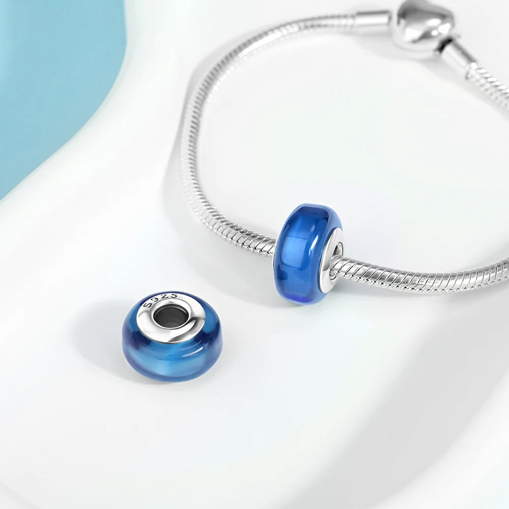 2025 New 925 Sterling Silver Colorful Murano Glass Beads | Fit Original Pandora Bracelet & Necklace DIY Jewelry