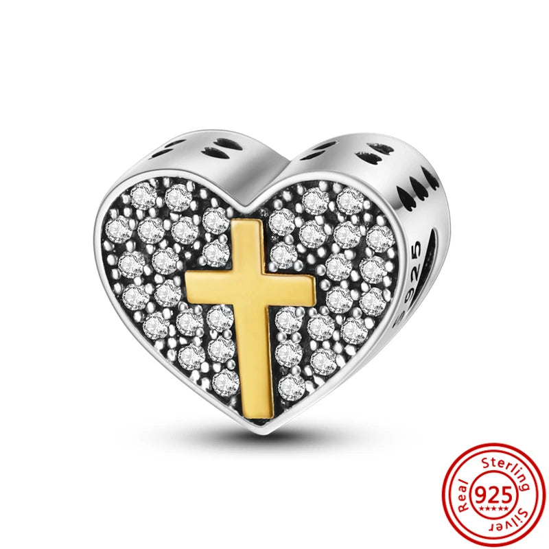 New 925 Sterling Silver Heart Paw Print Bone Clover Flower Heartbeat Charms | Fit Original Bracelet Women Jewelry Gift