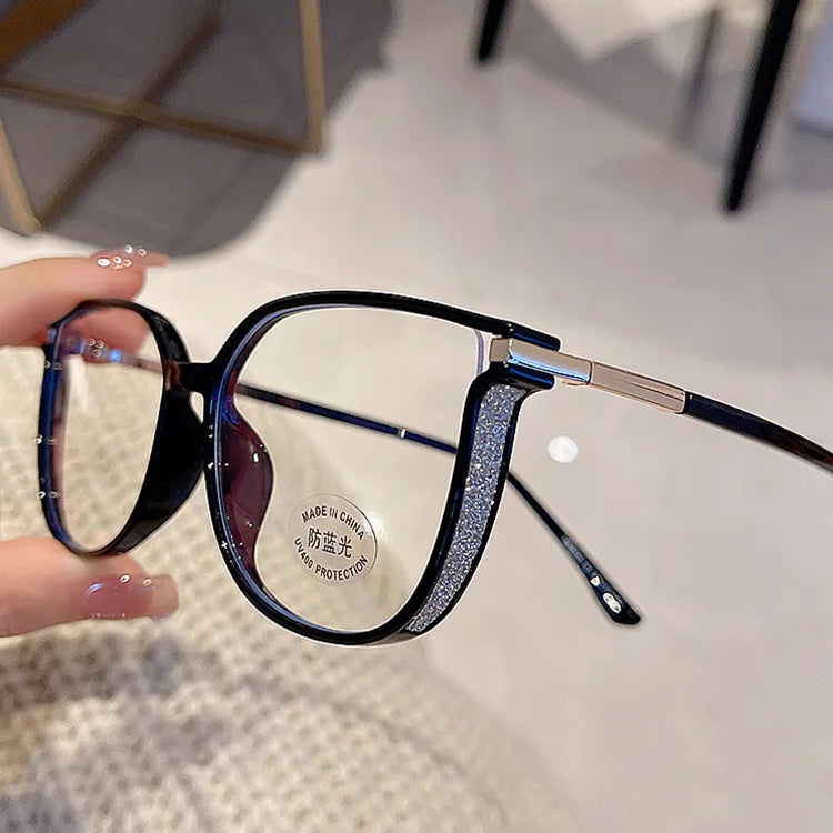 Fashionable Alloy Reading Glasses – Anti Blue Light Presbyopia Glasses for Men & Women | Square Large Frame Eyewear