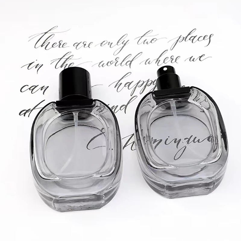 50ML Portable Perfume Spray Bottle – Refillable Glass Travel Atomizer | Large Capacity Press-Type Empty Cosmetic Bottle
