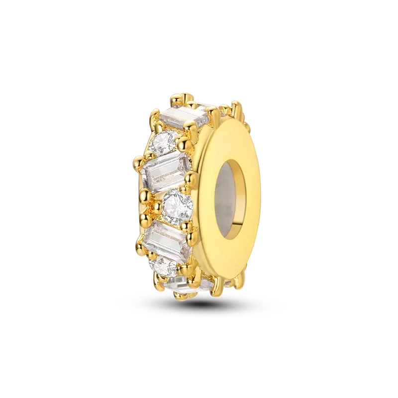 Gold Series Sun & Leopard Charm Beads – Original 925 Sterling Silver Inlaid Zircon DIY Pendants for Bracelet Jewelry Gifts