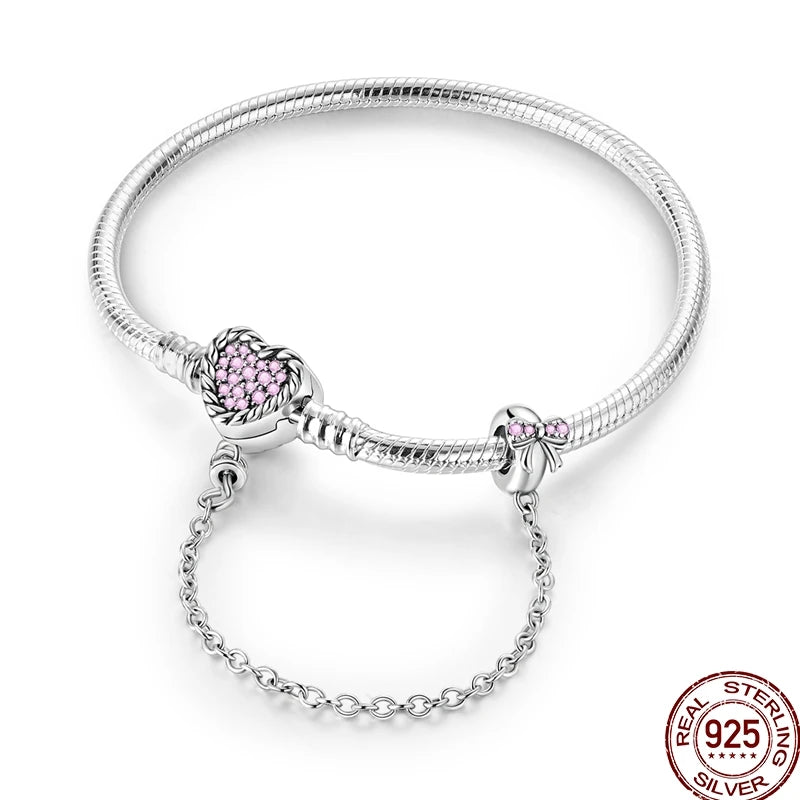 925 Sterling Silver Rainbow Leather Braided Bracelet | Eternal Love Stars & Moon Charm – DIY Women’s Beaded Jewelry Gift