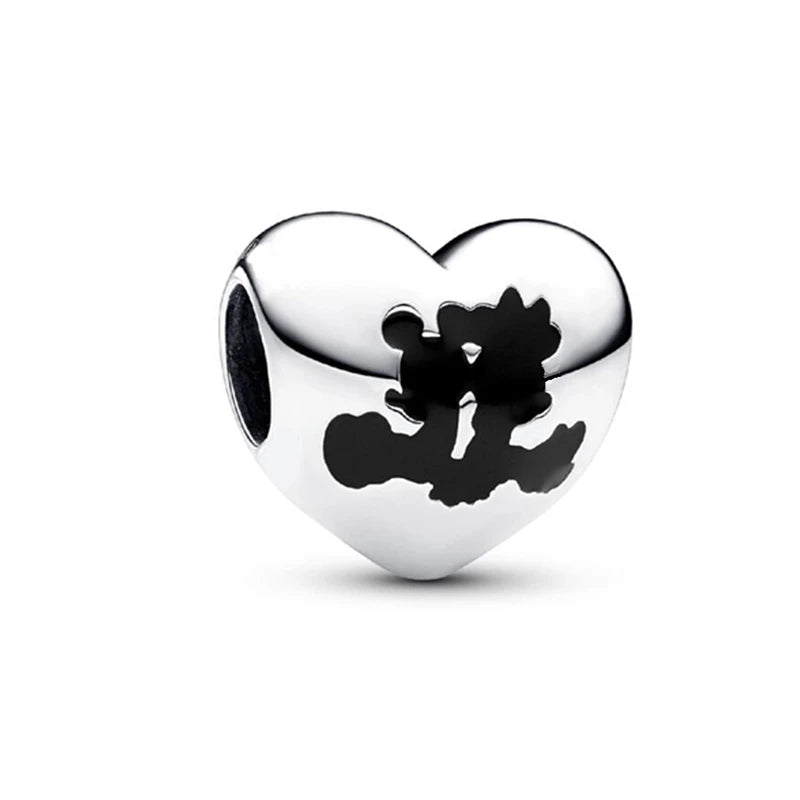 New Miniso 925 Sterling Silver Minnie Mickey Donald Duck Charm Beads | Fit Original Bracelet Necklace DIY Jewelry Gift for Women