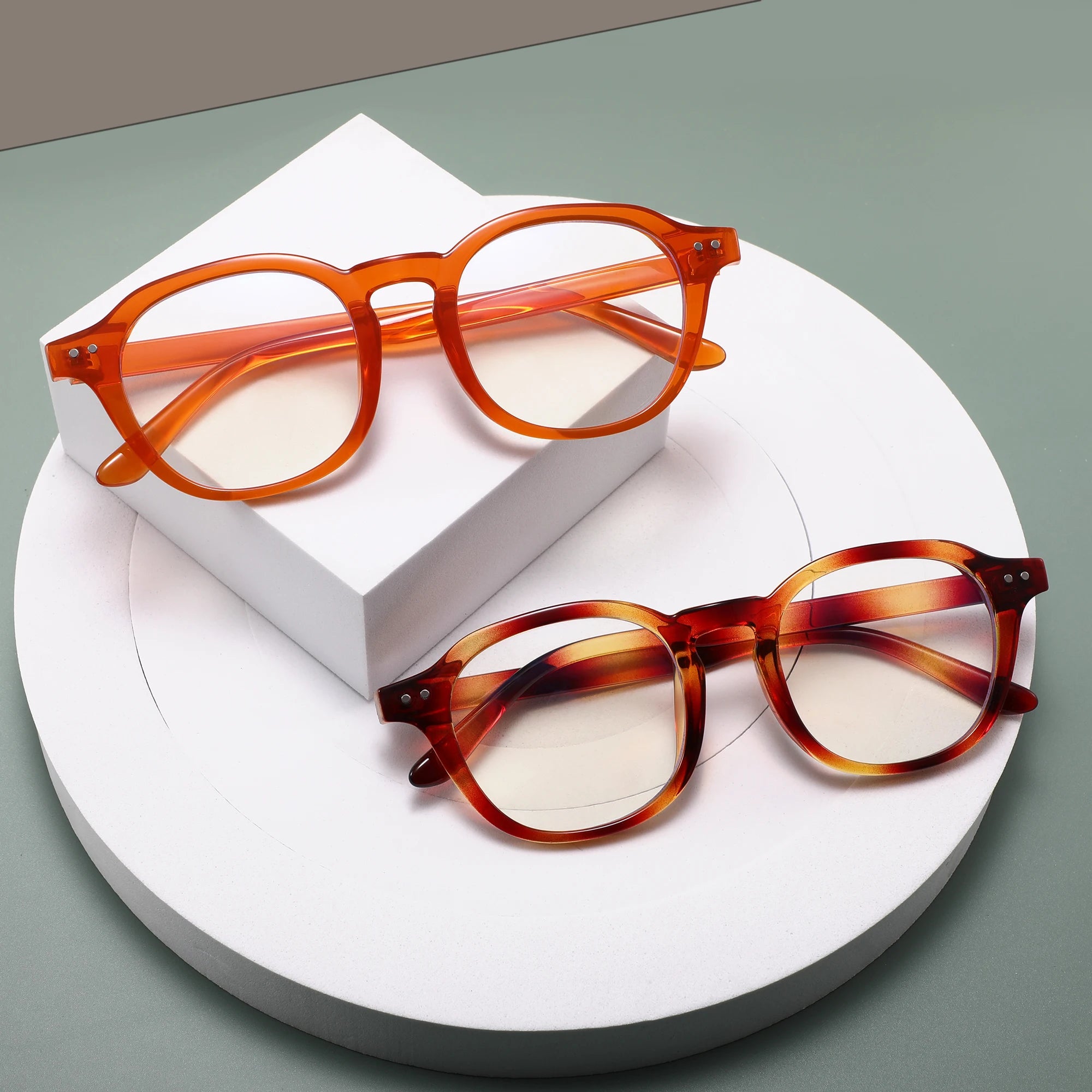 Fashion New Flat Mirror Sunglasses – Women High-End & Men Driving UV400 Metal Square Myopia Glasses