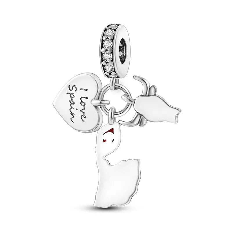 925 Sterling Silver Love Football Cup Charm Beads – Sport, Beer & Travel Pendants Fit Original Pandora Bracelet & Necklace