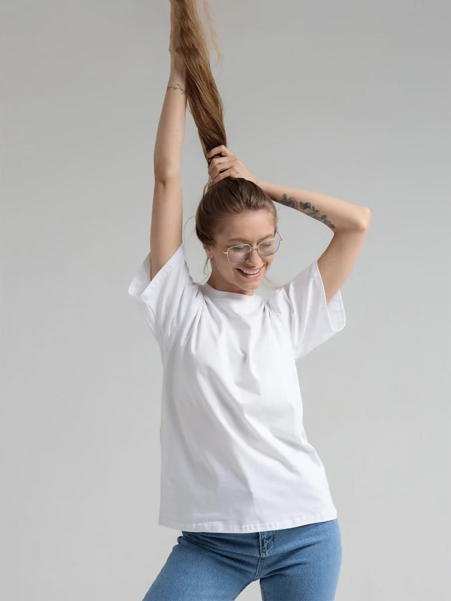 Botvotee 21 Colors Oversized Basic T-Shirts for Women | 100% Cotton Casual Summer Tops | Solid Color Loose Fit Tees