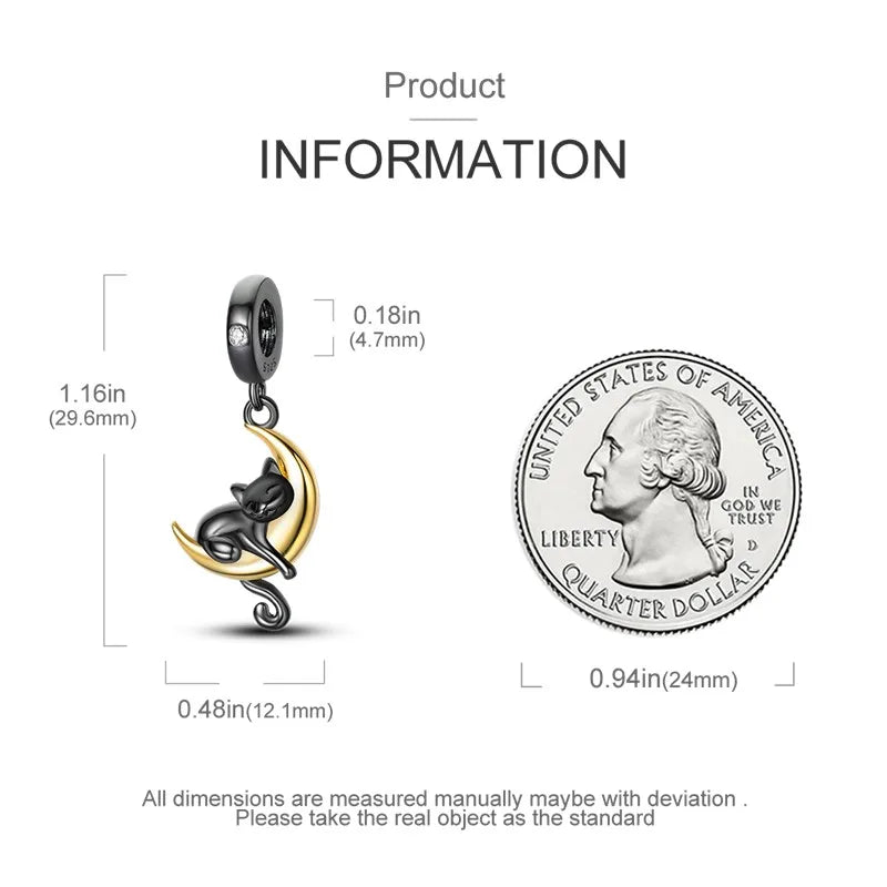 Cat Collection 925 Sterling Silver Charms Bead | Persian Bell & Multifarious Cat Dangle Fit Pandora Bracelet Necklace DIY Jewelry