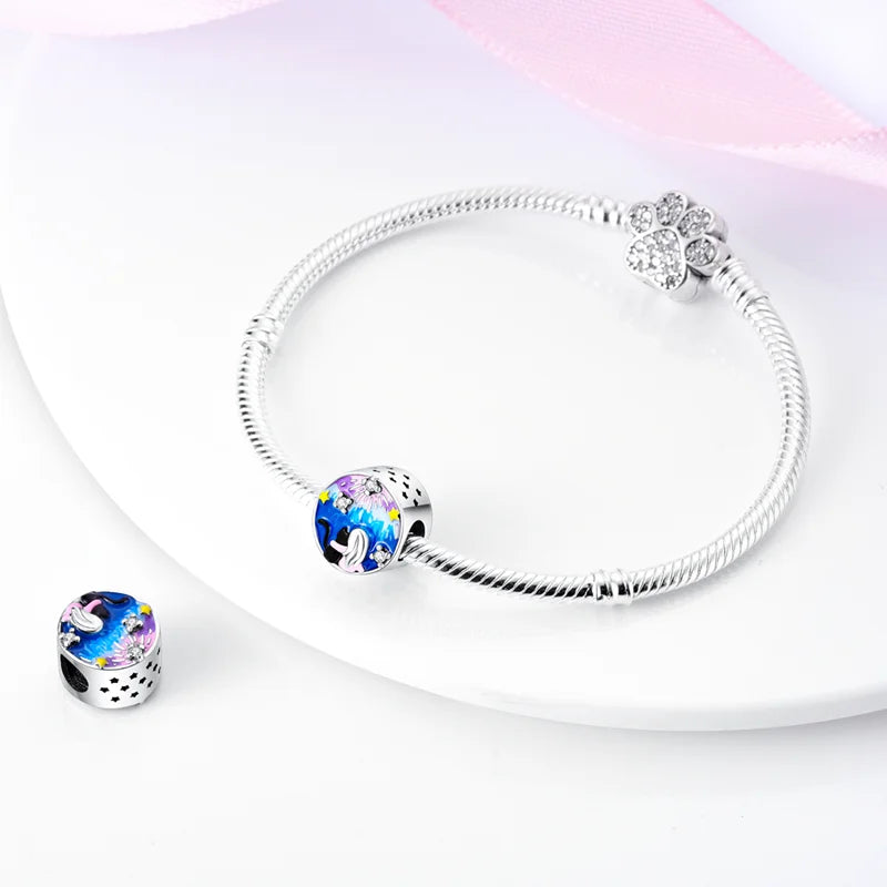 100% 925 Sterling Silver Dinosaur Frog Butterfly Charms Beads | Fit 4mm Bracelets DIY Anniversary Jewelry