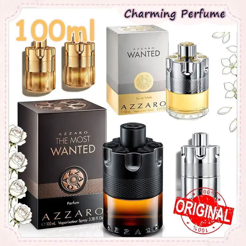 100ML Azzaro Wanted Eau de Parfum – Luxury Men’s Cologne | Pheromone Perfume to Attract Women