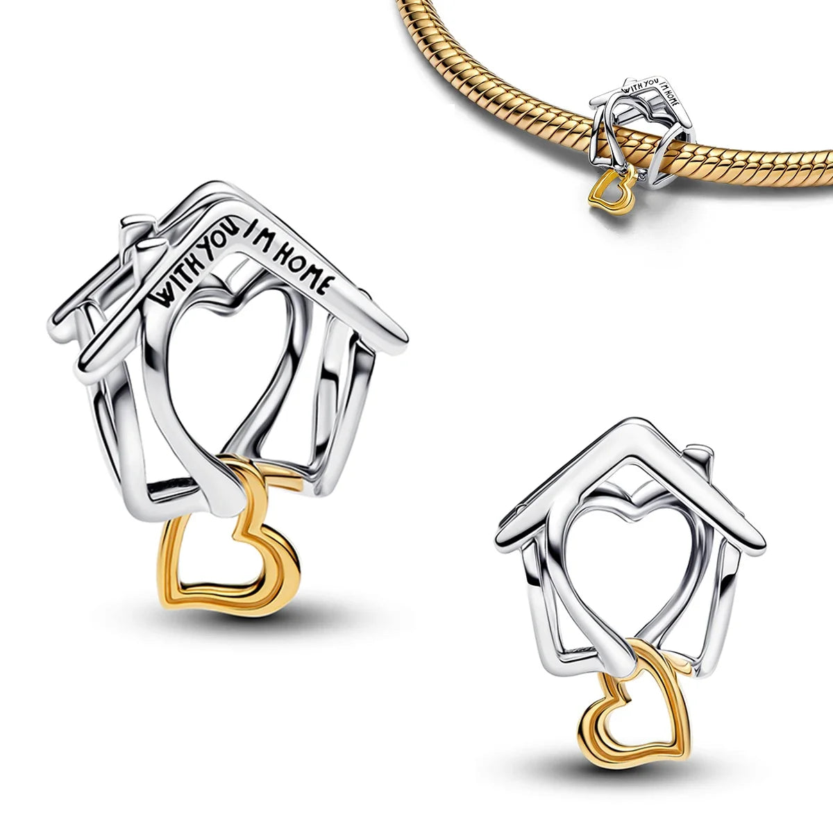 Christmas 925 Sterling Silver Charms | Santa Claus Reindeer Snowman Tree Beads Fit Original Bracelet