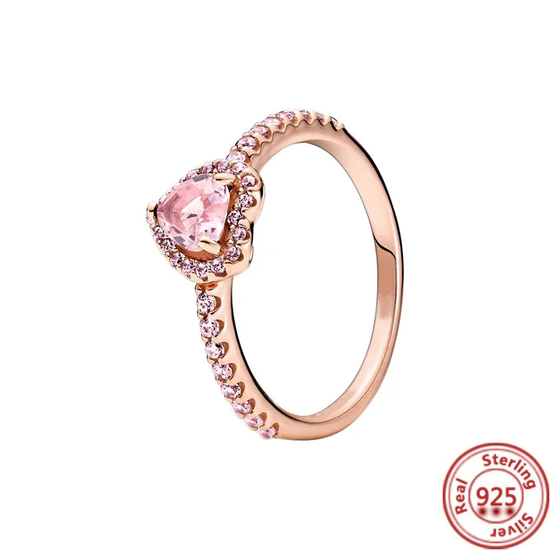 925 Sterling Silver Women's Golden Charm Pearl Ring | Retro Party & Anniversary Jewelry