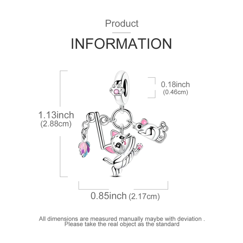 925 Sterling Silver Zircon Bowknot Heart Balloon Charms | Original Pendant Beads Fit Bracelet DIY Fine Jewelry for Women