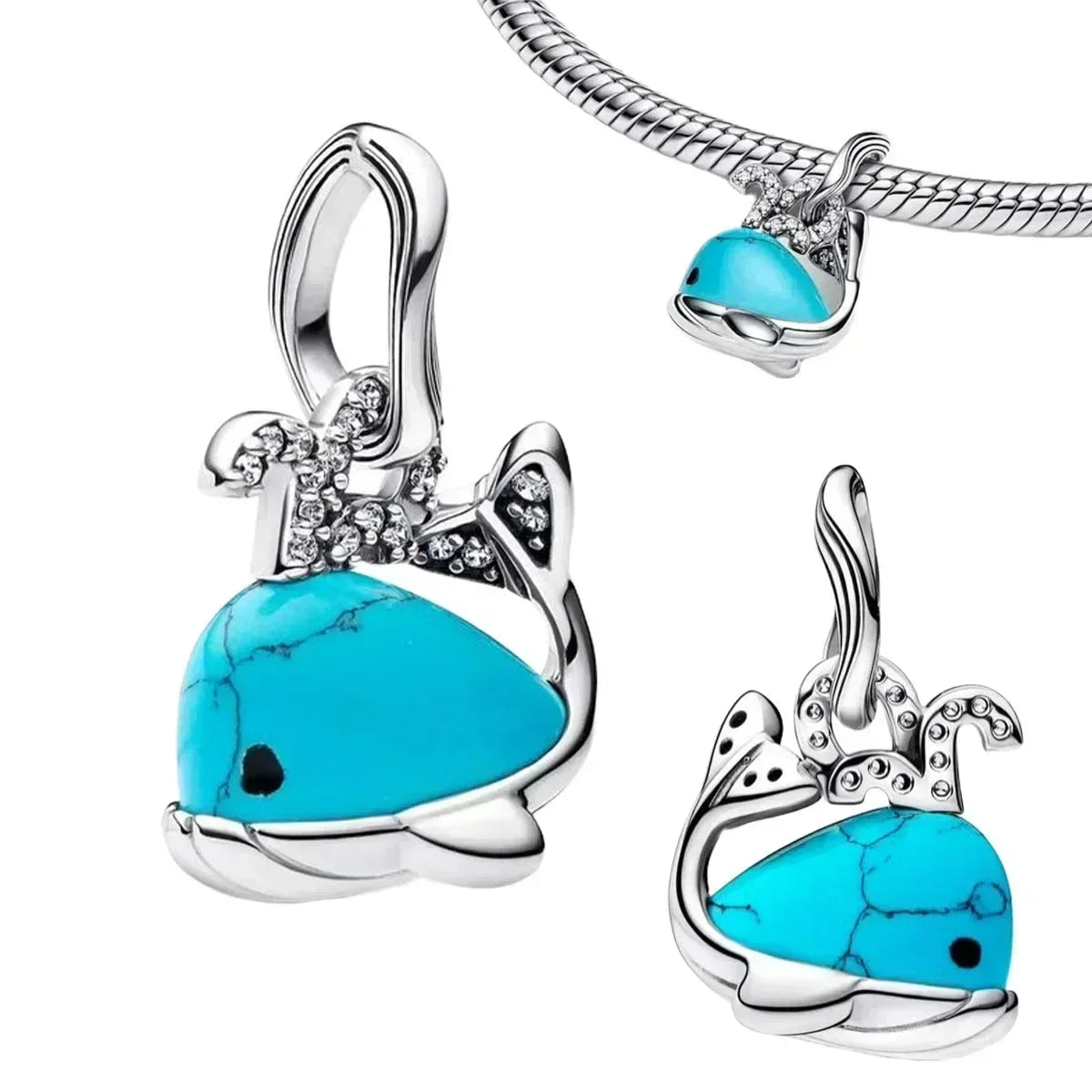 925 Sterling Silver Summer Ocean Charms | Pearl Shell Octopus Clip Beads & Jewelry Set for Women