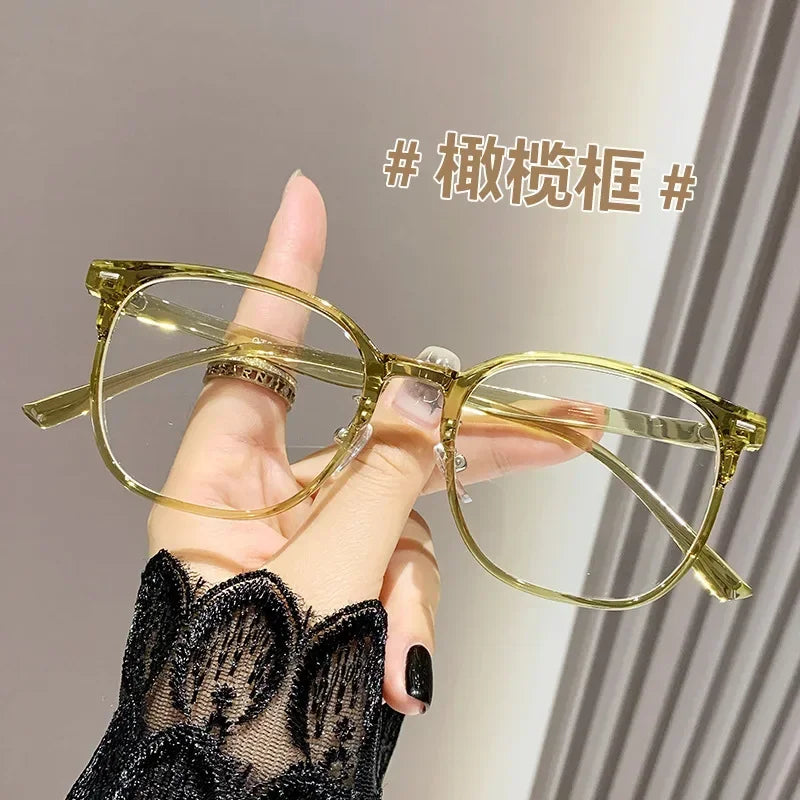 0 to -600 Myopia Large Frame Glasses – Ultra-Light Anti Blue Light Finished Flat Glasses