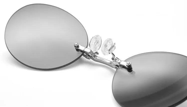 CRIXALIS Round Rimless Sunglasses Men – Matrix Morpheus Clamp Nose Mini Frameless UV400 Brand Design Glasses