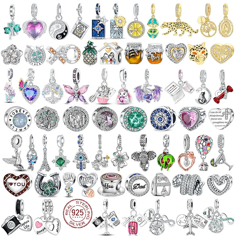 925 Sterling Silver Family Butterfly & Airplane Dangle Beads | Fit Original Charm Bracelets | DIY Women Jewelry Making