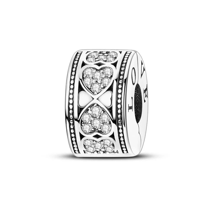 925 Sterling Silver Silicone Spacer Beads & Safety Chain | Clasp Charms Fit Original Pandora 3mm Bracelet – Women’s Jewelry