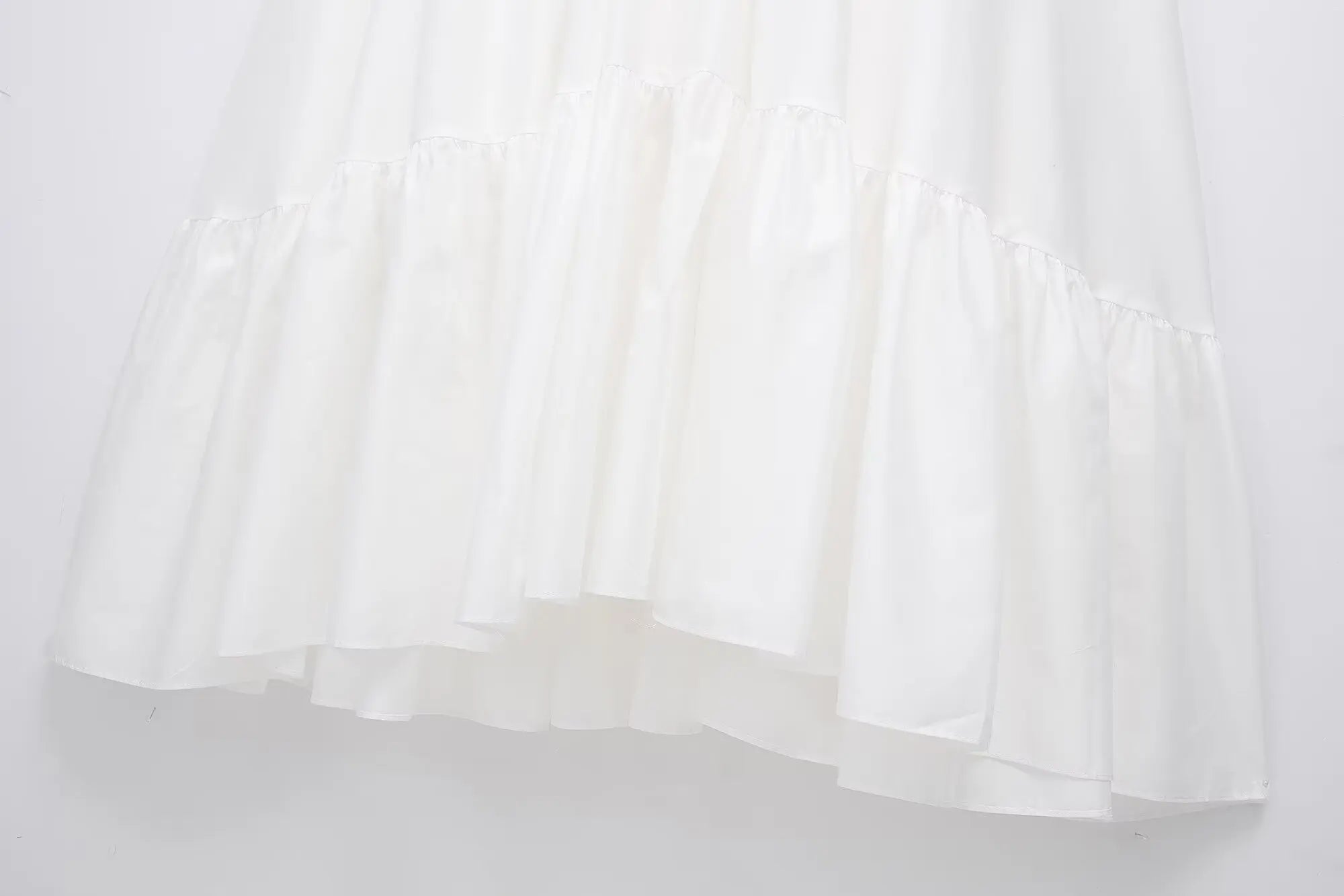 ✨ TFMLN Elegant Women's Tiered Long Dress 👗 Summer High-Waist A-Line Party Dress 🌸 Solid Color Soft Fashion