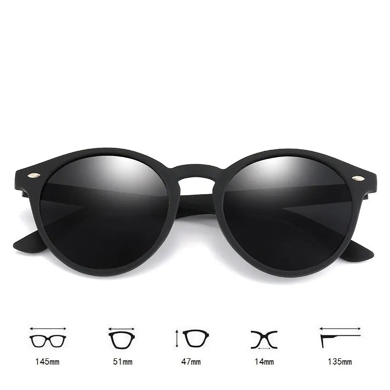 Fashion Round Polarized Sunglasses – Women Men Classic Vintage Driving & Travel Sun Glasses UV400 Designer Eyewear