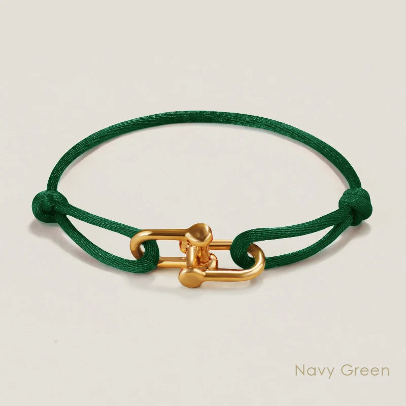 MOONLIGHT Adjustable U-Shape Silk Rope Bracelet | Classic Women’s Charm Bracelet High Quality Jewelry Gift