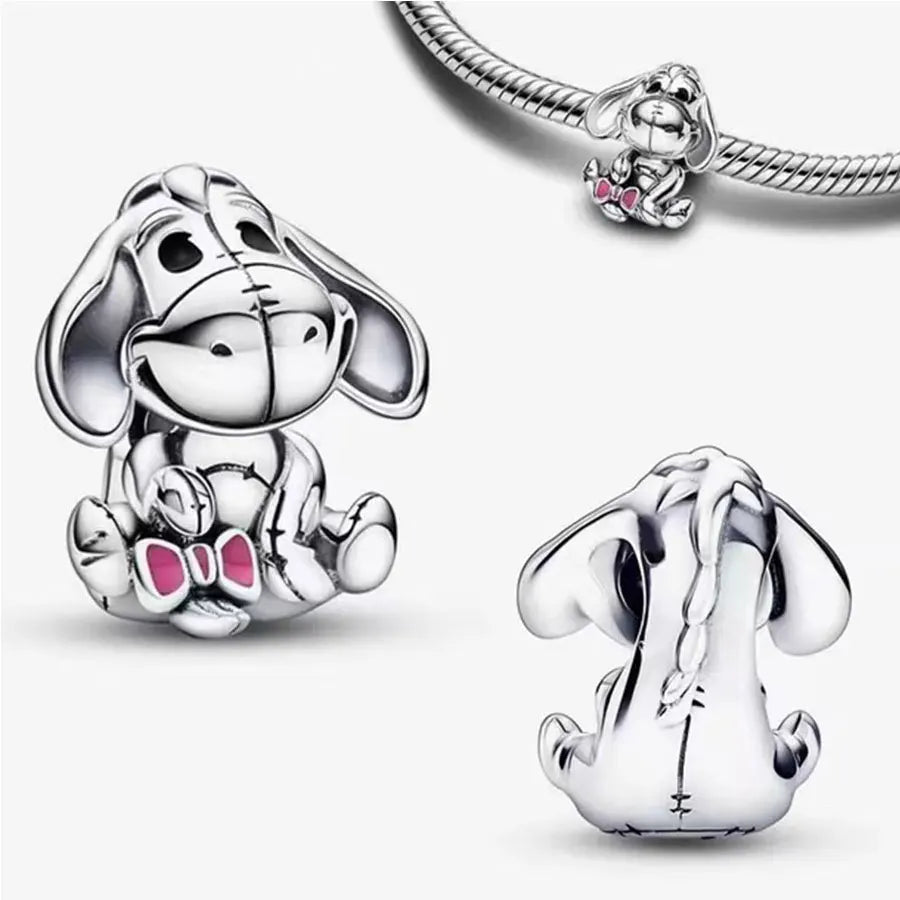 100% S925 Sterling Silver Dumbo Hot Air Balloon Charm Bead for Original Bracelet DIY Jewelry Making