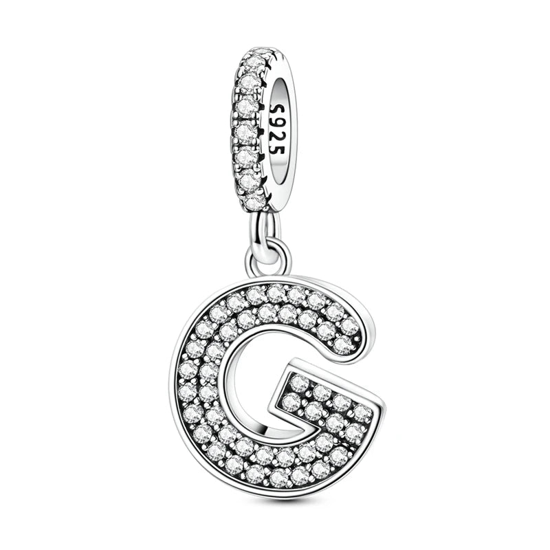 New 26 A–Z Letter Charms Beads 925 Sterling Silver | Alphabet Pendant Fit Original Bracelet Women Jewelry Gift