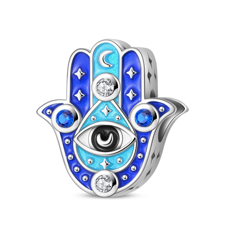 Original 925 Sterling Silver Luminous Lantern & Magic Cat Charm Bead | Glowing Angel Jungle Pendant for Bracelet Jewelry