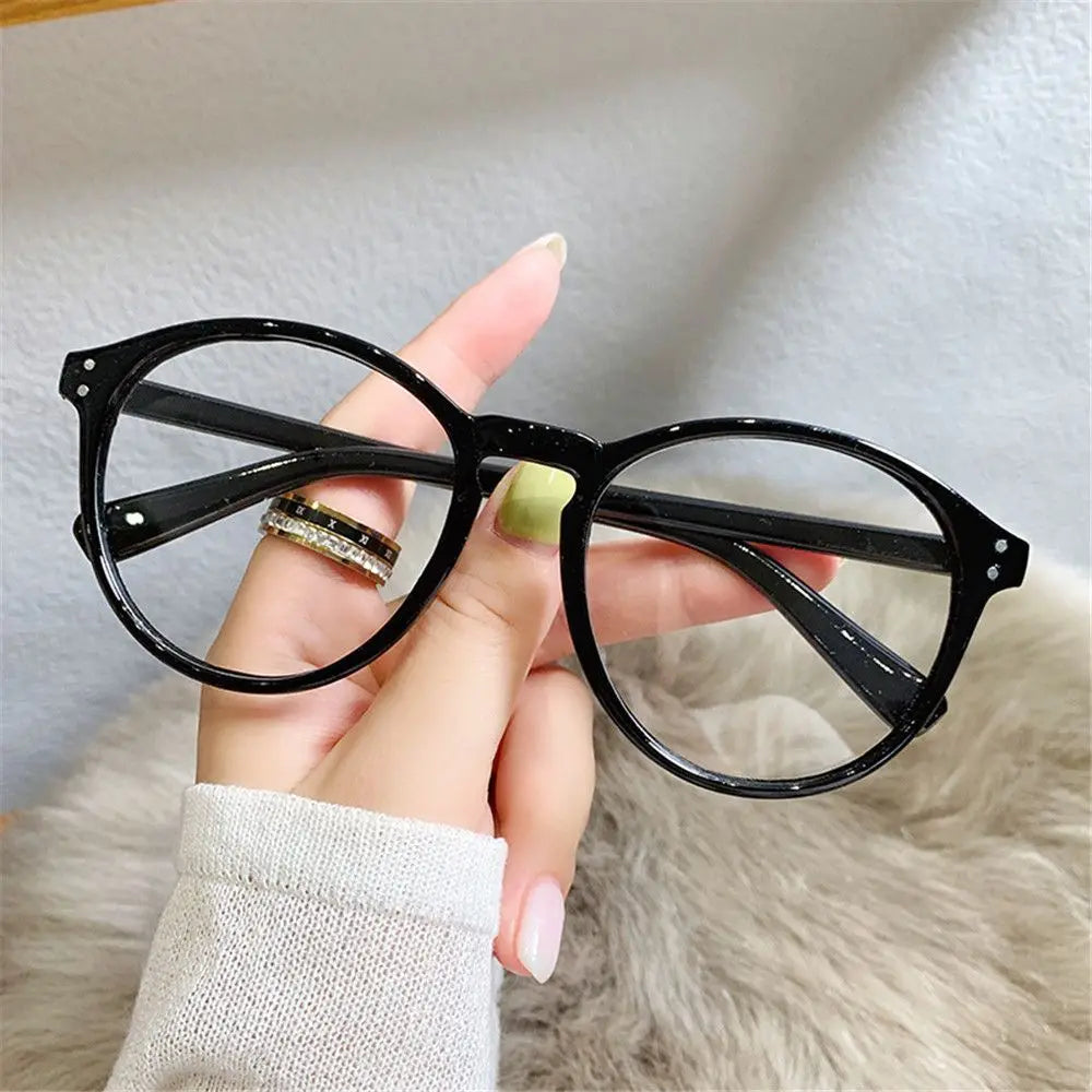 Vintage Round Anti Blue Light Myopia Glasses – Women & Men Nearsighted Reading Eyeglasses | Minus Diopter Spectacles