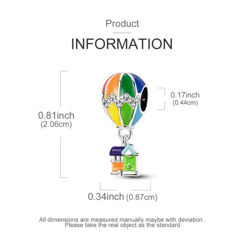 925 Sterling Silver Colorful CZ Zircon Dangle Charm | 2025 New Fashion Bead | Fits Pandora Bracelet | DIY Jewelry Gift