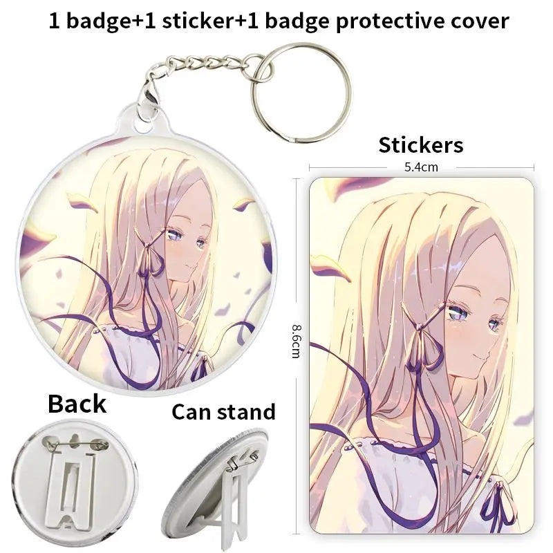 Re:Zero Anime Character Soft Button Badge – Fashion Tinplate Brooch Pin Trinket for Bags & Clothes