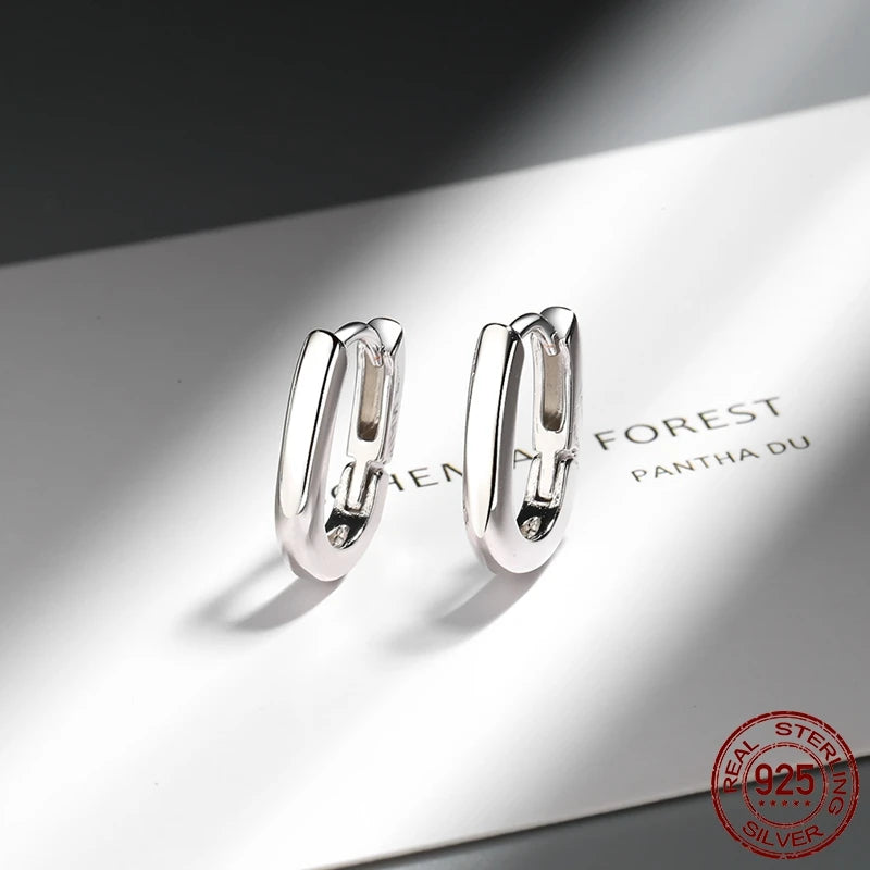 925 Sterling Silver Clear CZ Heart Geometric Hoop Earrings – Women’s Wedding & Engagement Fine Jewelry Gift