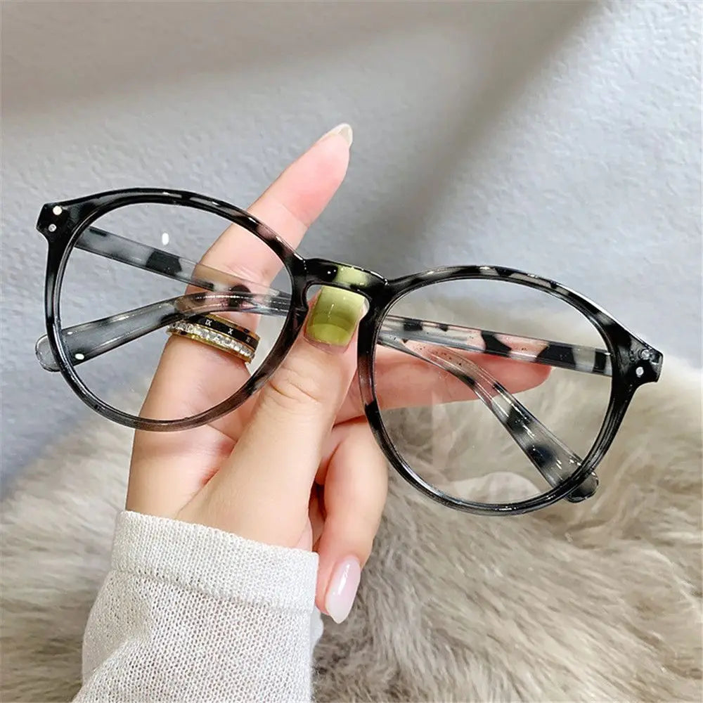 Vintage Round Anti Blue Light Myopia Glasses – Women & Men Nearsighted Reading Eyeglasses | Minus Diopter Spectacles