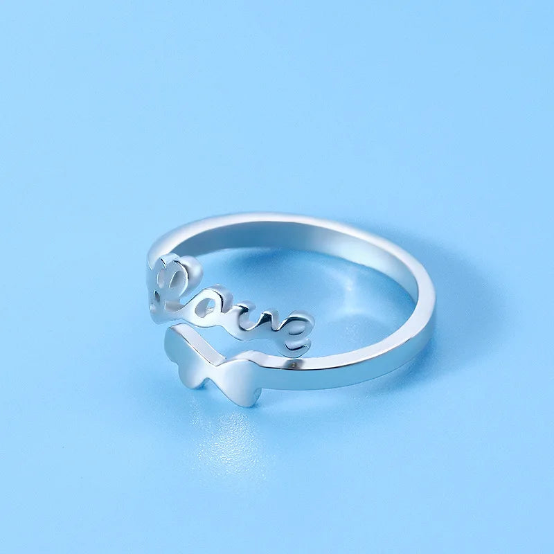 925 Sterling Silver Adjustable Zircon Ring – Elegant Simplicity Fashion Jewelry for Women Wedding Party Gift