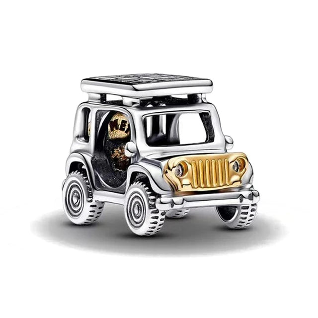 New 925 Sterling Silver Backpack Car Bike Frog Monkey Charms | Fun Beaded Accessories Fit Original Bracelet DIY Women’s Jewelry