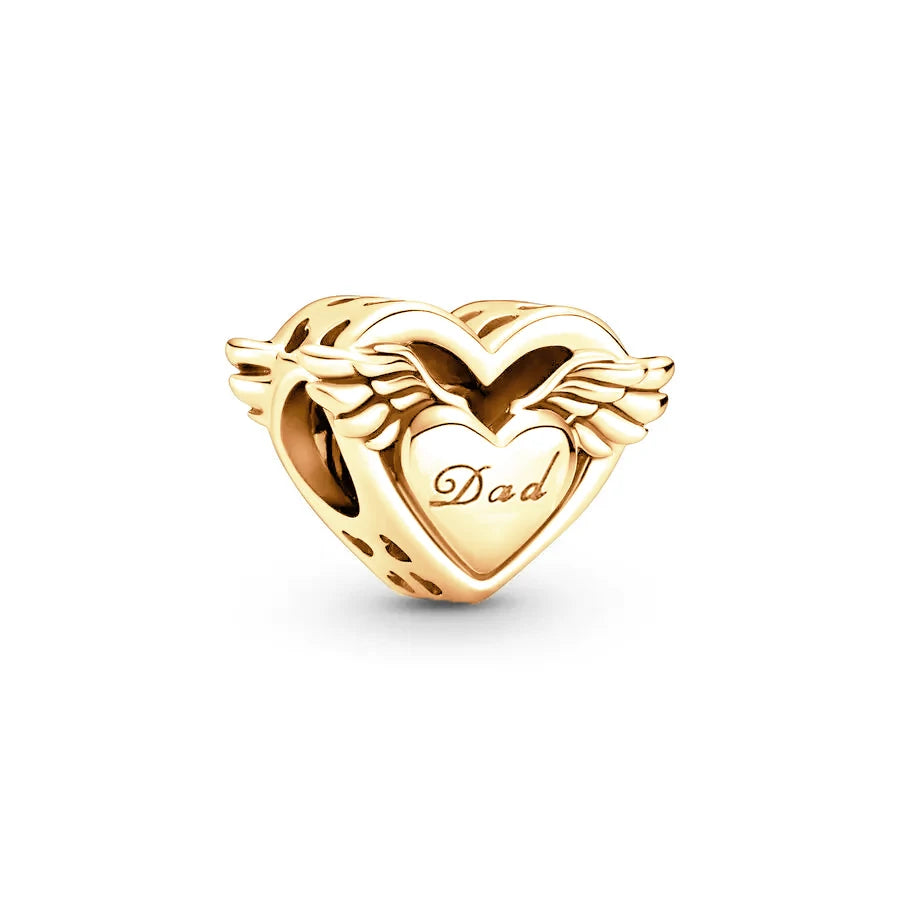 Hot Sale Gold Plated Heart & Chinese Dragon Charm Beads | Fashion Jewelry for Original Silver Bracelets