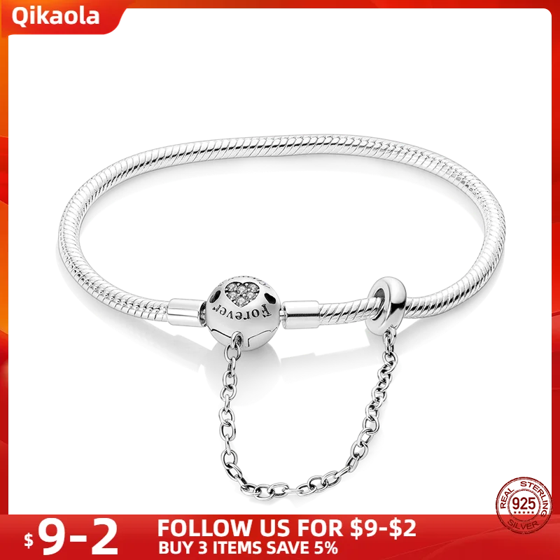 S925 Sterling Silver Snake Bone Chain Bracelet | Pandora Fit DIY Jewelry