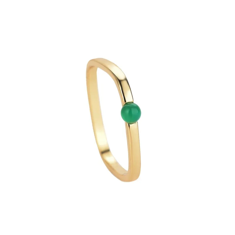 PANJBJ 925 Sterling Silver Hotan Jade Geometric Adjustable Ring | Retro Delicate Jewelry Gift for Women