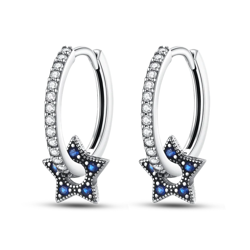 925 Sterling Silver Glowing Starfish & Shell Earrings | Fashion Jewelry for Women