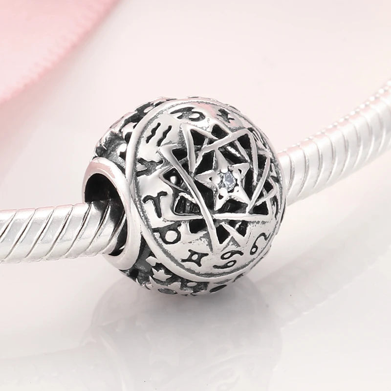 Give Birth To Life Pregnant Mother 925 Sterling Silver Charm | Pink CZ Beads Fit Original Bracelets