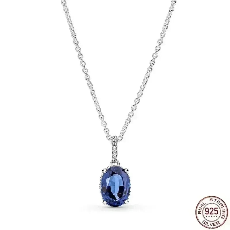 925 Sterling Silver Shiny Round Heart Necklace | Classic Elegant Charm Jewelry Gift for Women