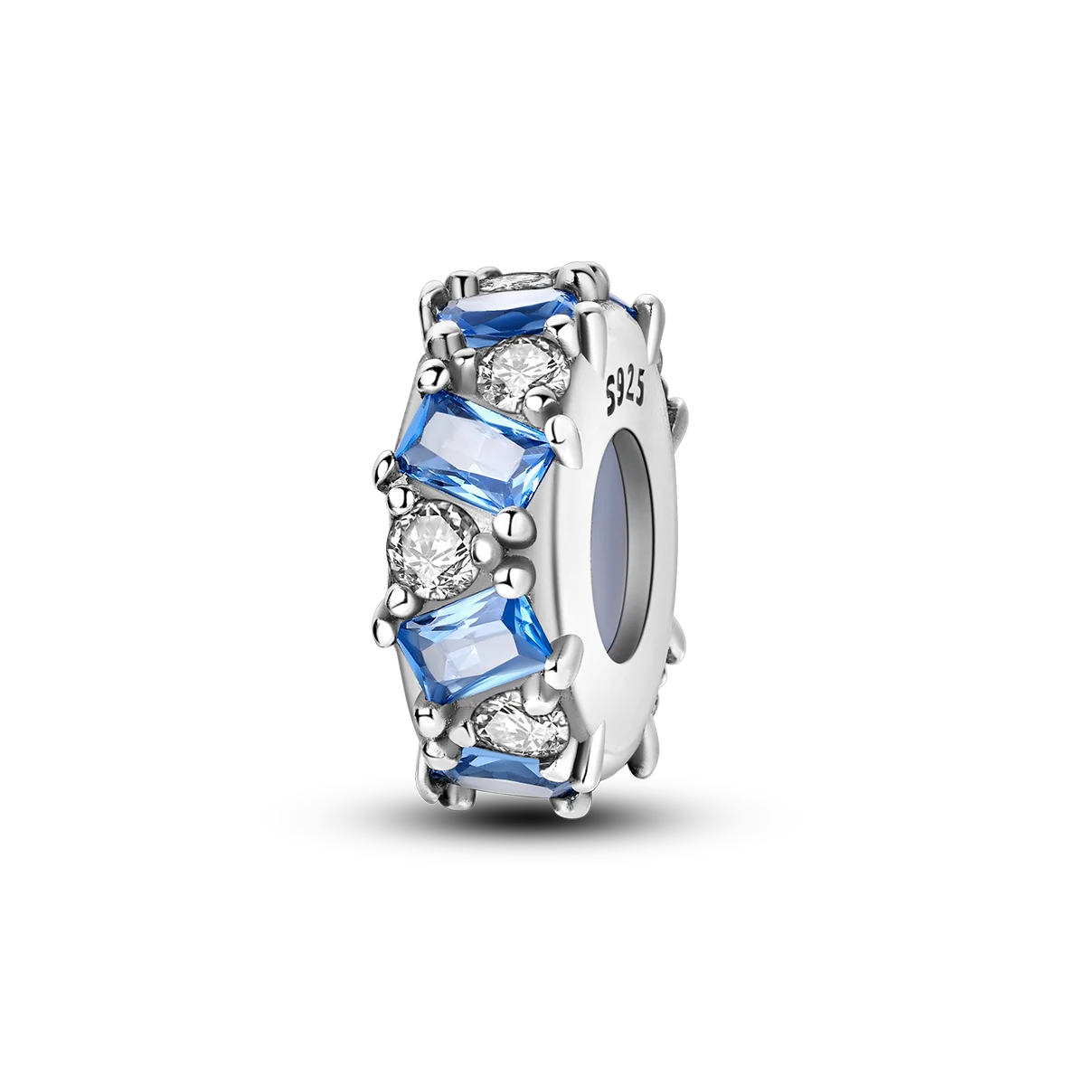 Silver Clasp 925 Sterling Silver Round Daisy Charm Beads | Safety Chain Pendant for Original Bracelets Jewelry