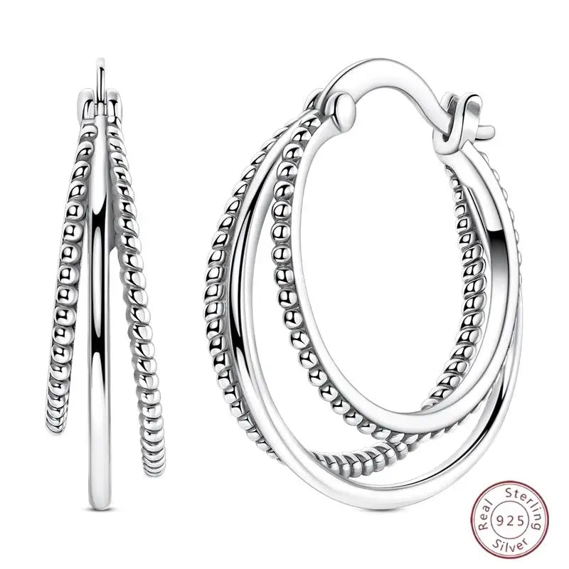 New Original 925 Sterling Silver Sweetheart Bow & Crab Ocean Earrings | Donut Zircon Round Design Women’s Fine Jewelry