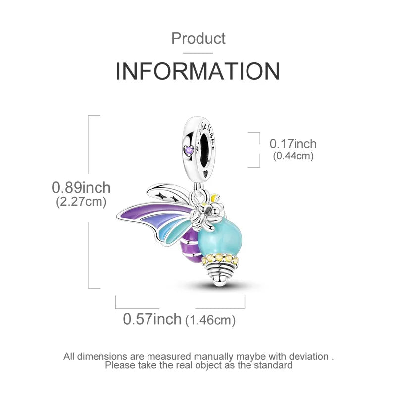 925 Sterling Silver Colorful CZ Zircon Dangle Charm | 2025 New Fashion Bead | Fits Pandora Bracelet | DIY Jewelry Gift