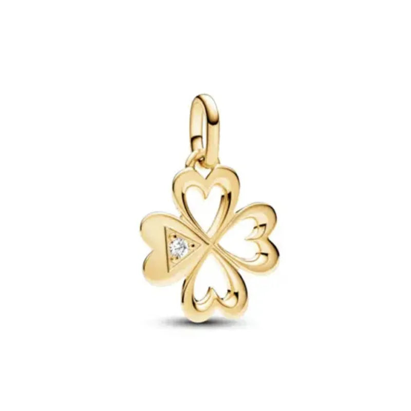 New 925 Sterling Silver ME Series Gold Toothed Elephant Charm | Fit European Original ME Bracelet Accessories Jewelry