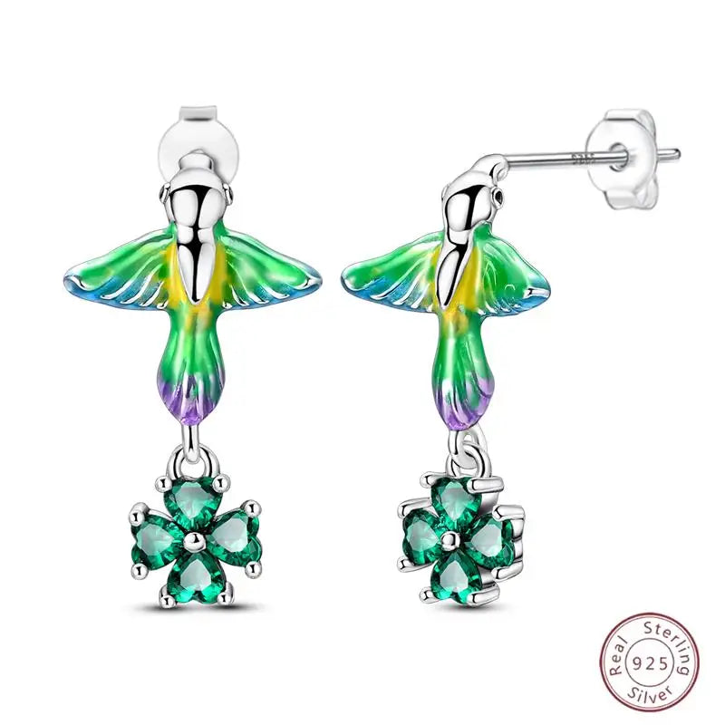 New Original 925 Sterling Silver Sweetheart Bow & Crab Ocean Earrings | Donut Zircon Round Design Women’s Fine Jewelry