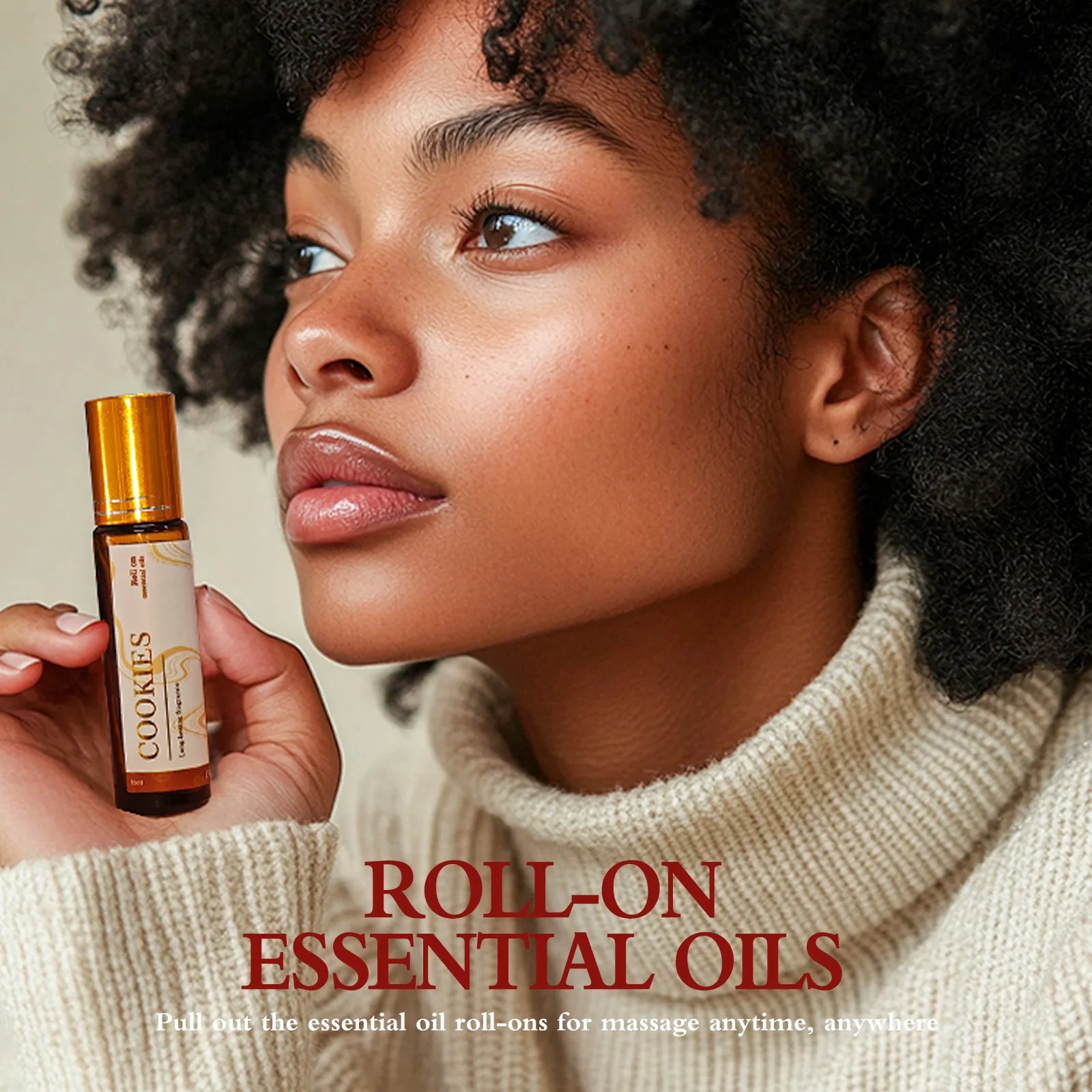 10ml Chocolate Musk Essential Oil Roller – Women’s Perfume, Moisturizing Body Massage Oil, Skincare & Nail Care Gift