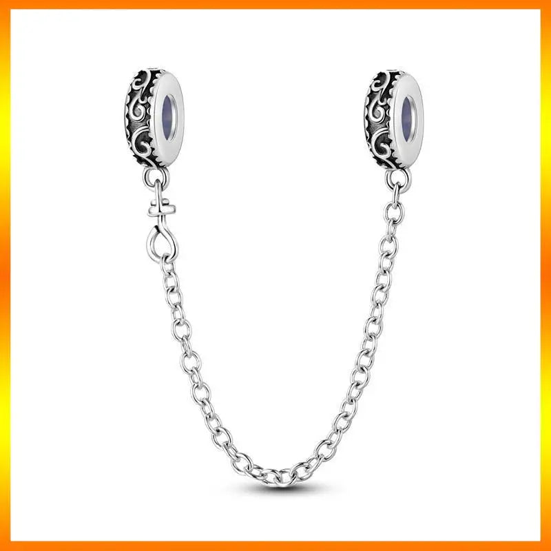 Star Moon & Evil Eye Chain Charm 🌙💙 925 Silver Bracelet Bead Women