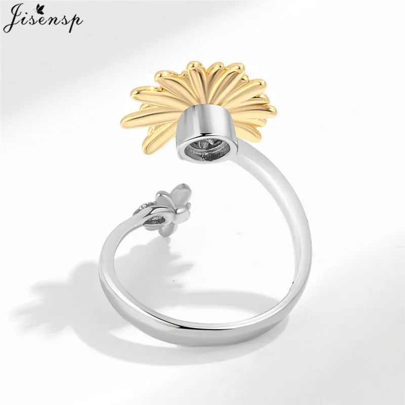 Luxury Fashion Fidget Spinner Ring | Crystal Planet & Butterfly Finger Ring for Women, Anti-Stress Jewelry